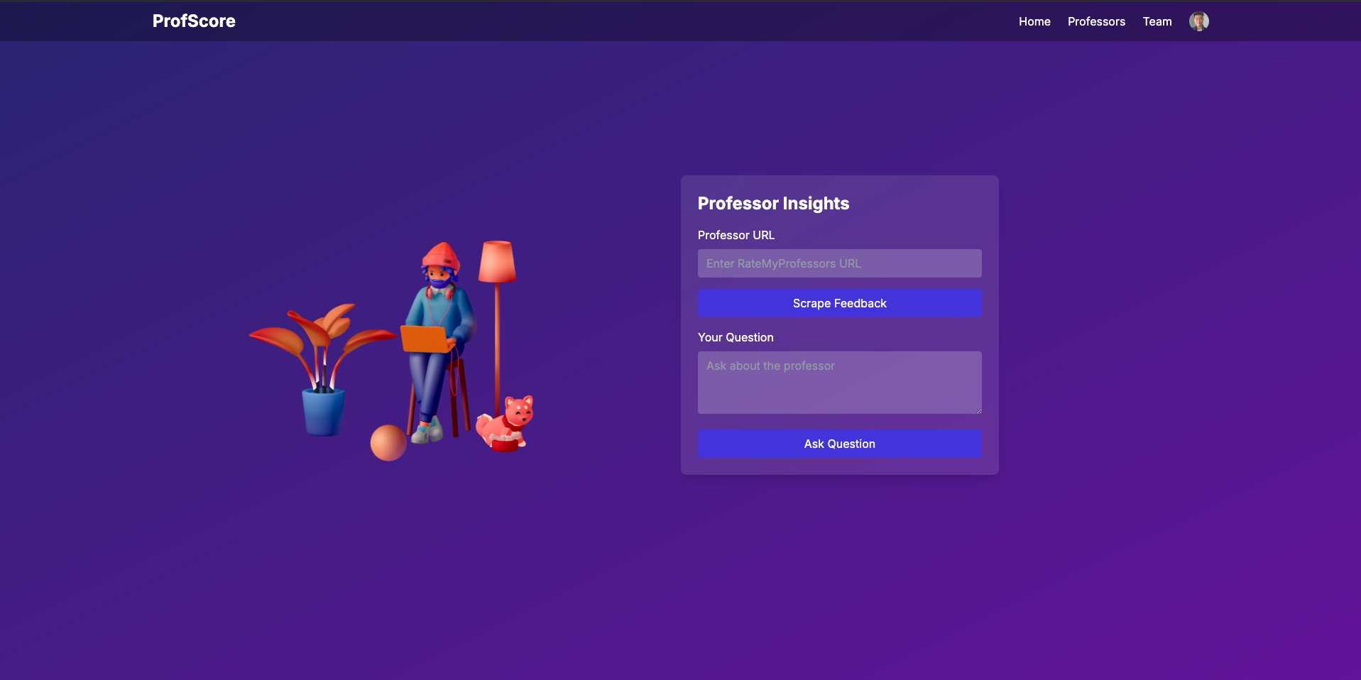 ProfScore screenshot